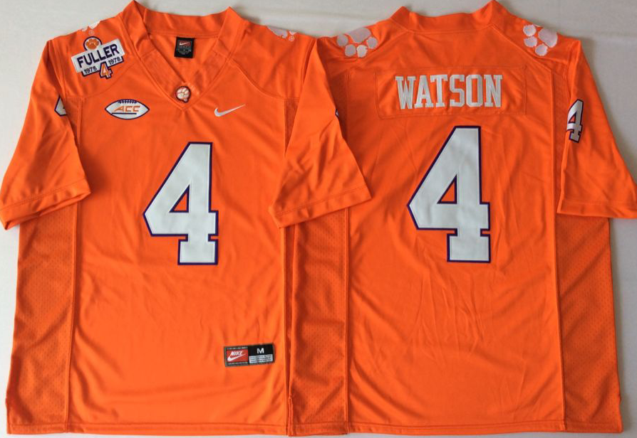 NCAA Men Clemson Tigers Orange 4 WATSON
